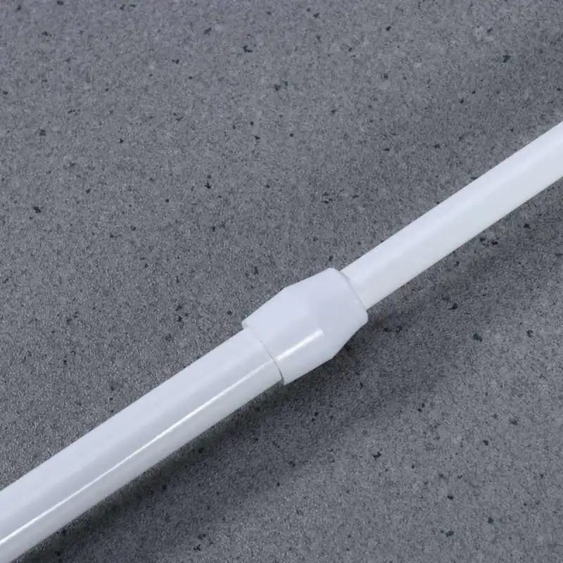 2pcs Metal Bathroom Shower Curtain Rod Adjustable Shower Curtain Tension Rod Extendable Bath Curtain Pole