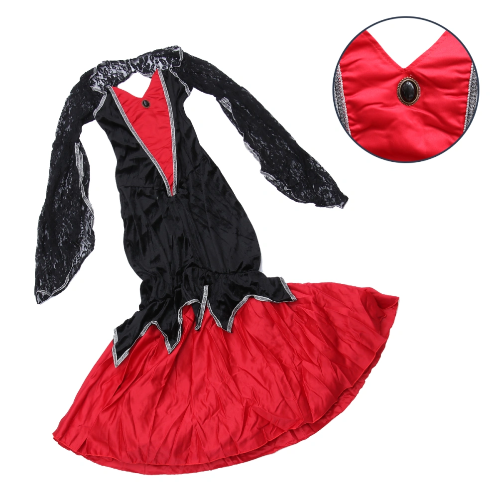 1Pc Horrible Costume Clothes Party Props Black And Red Free Size