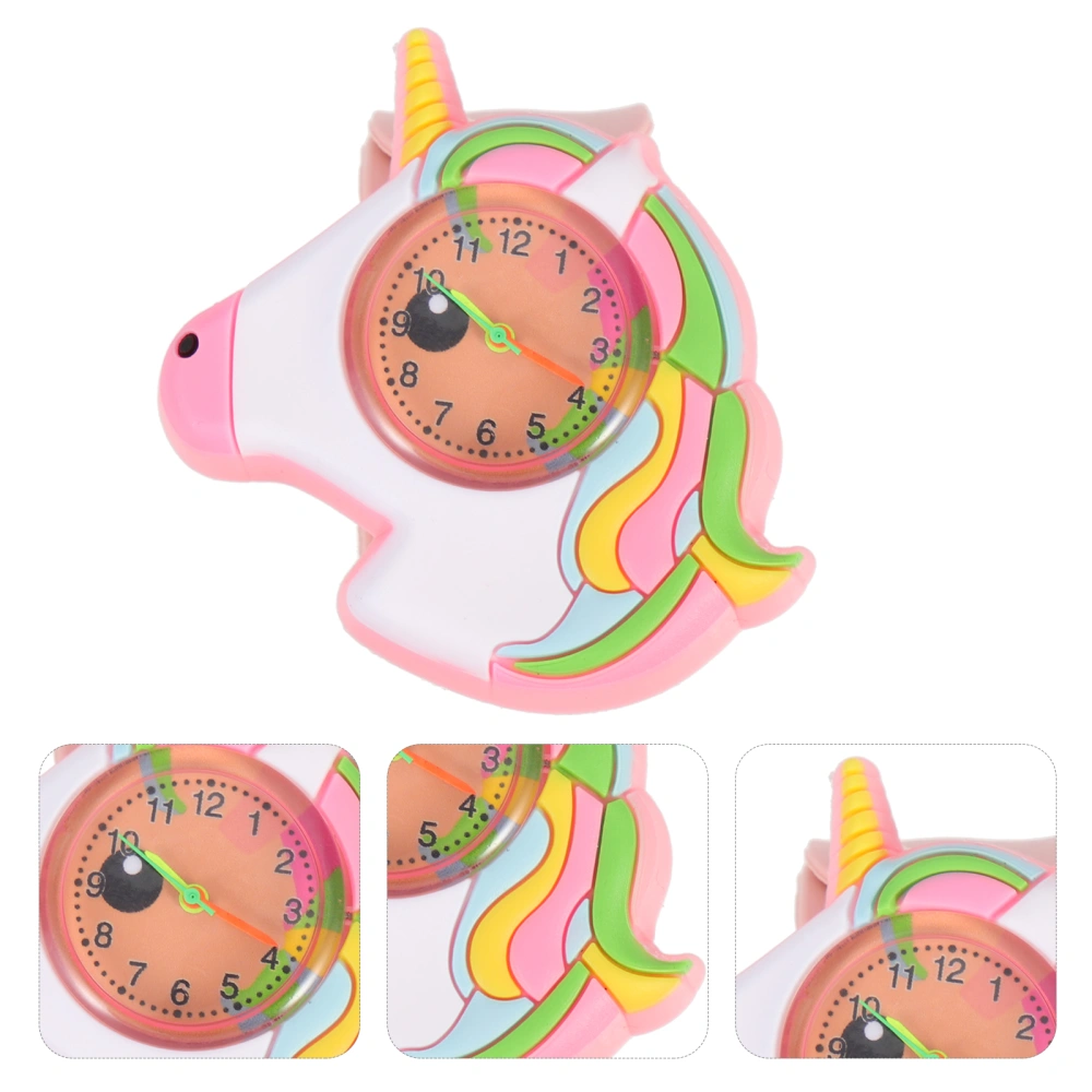 Unicorn Pattern Slap Bracelet Watch Plastic Bracelet Watch Slap Wristband Watch Toy