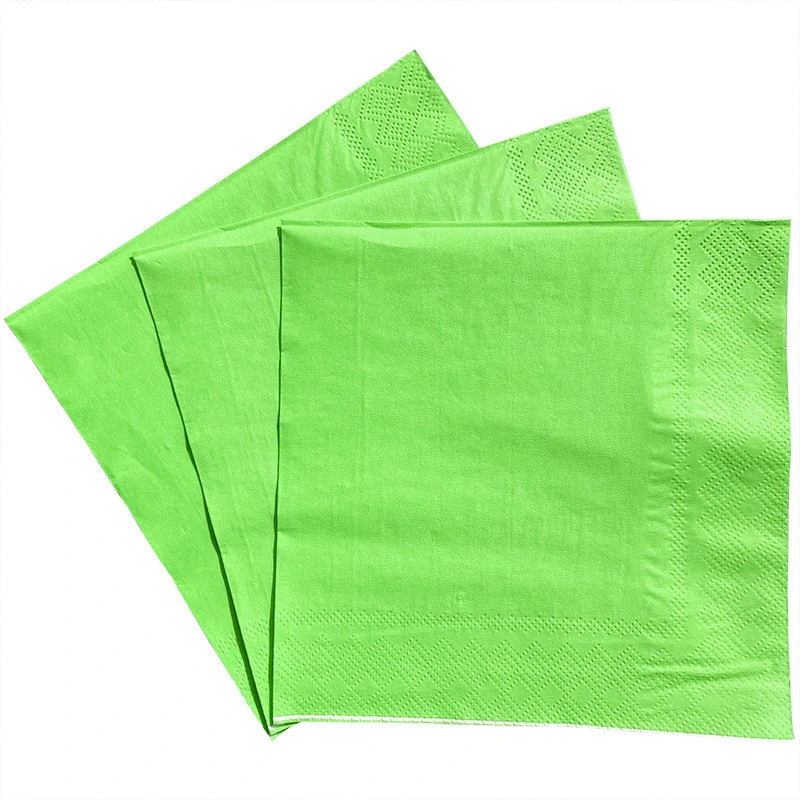 20pcs Western Restaurant Napkins Paper Made Disposable Napkins Solid-color Thickened Napkins