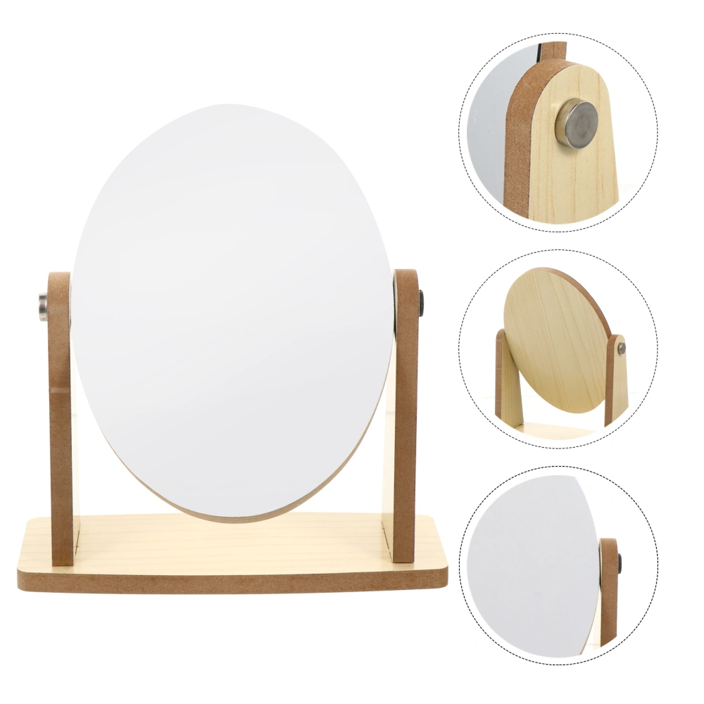 1pc Rotatable Vanity Mirror Desktop Cosmetic Mirror Round Shape Makeup Mirror