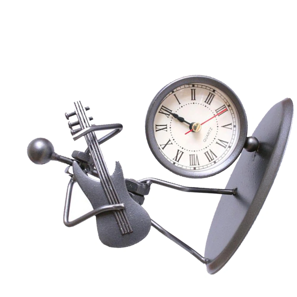 Music Iron Figurine Shape Watch Pendulum Metal Handicraft Decoration Pendant - Guitar