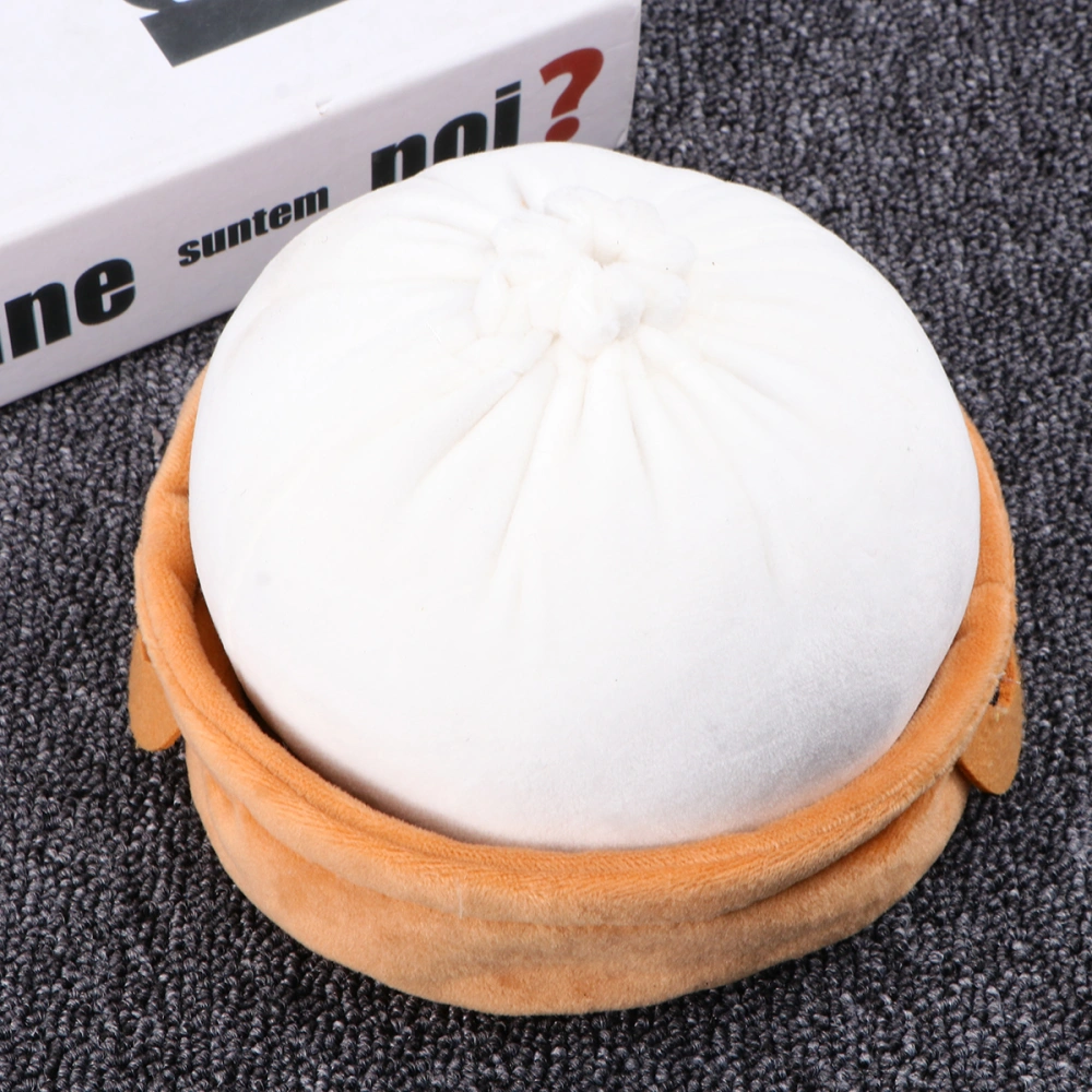 20cm Creative Hug Pillow Simulative Steamed Bun Pillow Three Dimensional Plush Toy for Home Office