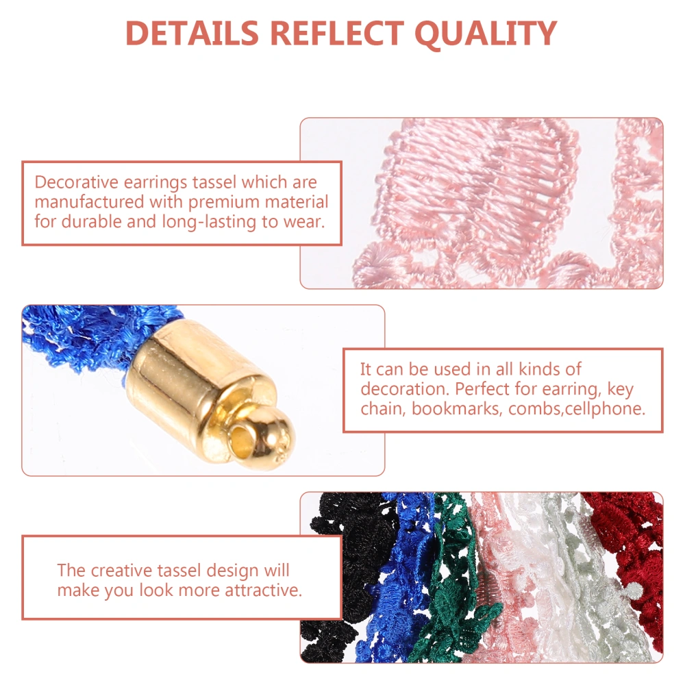 32pcs Durable Earring Fringes Distinctive Lace Tassels Premium Jewelry Materials