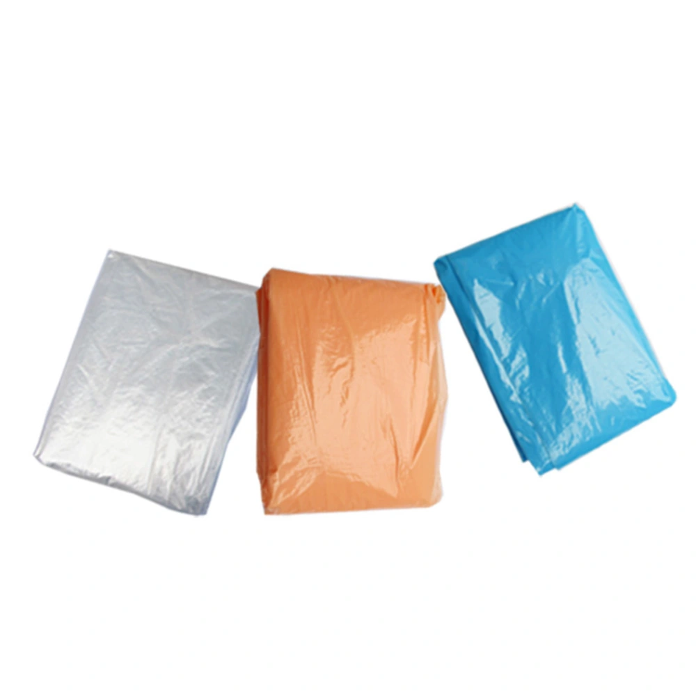 Portable Disposable Raincoats with Hat for Outdoor Travel (Random Color)