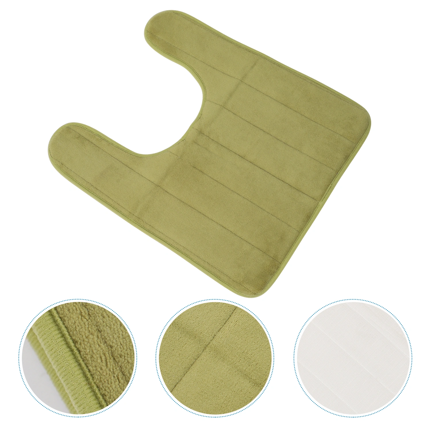 1pc U-shaped Bathroom Rug Non-skid Bathroom Mat Toilet Seat Carpet