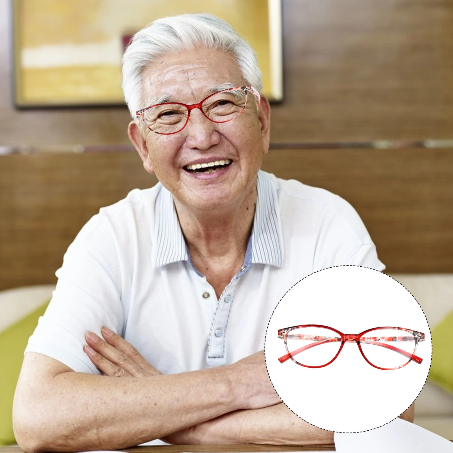 1Pc Full Frame Reading Glasses Portable Presbyopic Glasses for the Elderly