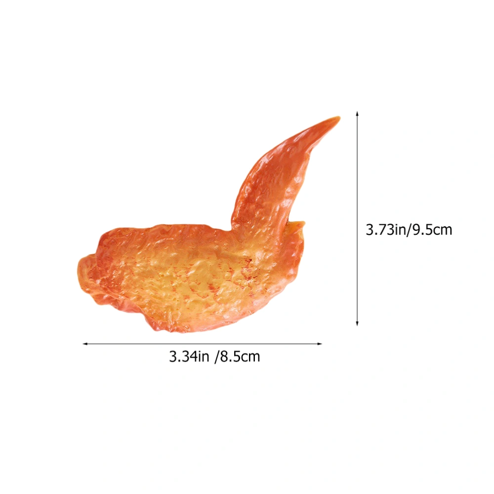 3Pcs Simulated Roasted Chicken Wing Model Lifelike Food Model Restaurant Showcase Decoration