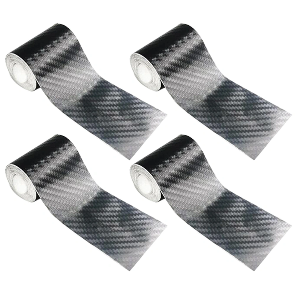 4 Pcs Anti-fouling Car Stickers Car Pasters Anti-collision Tapes (Dark Grey)