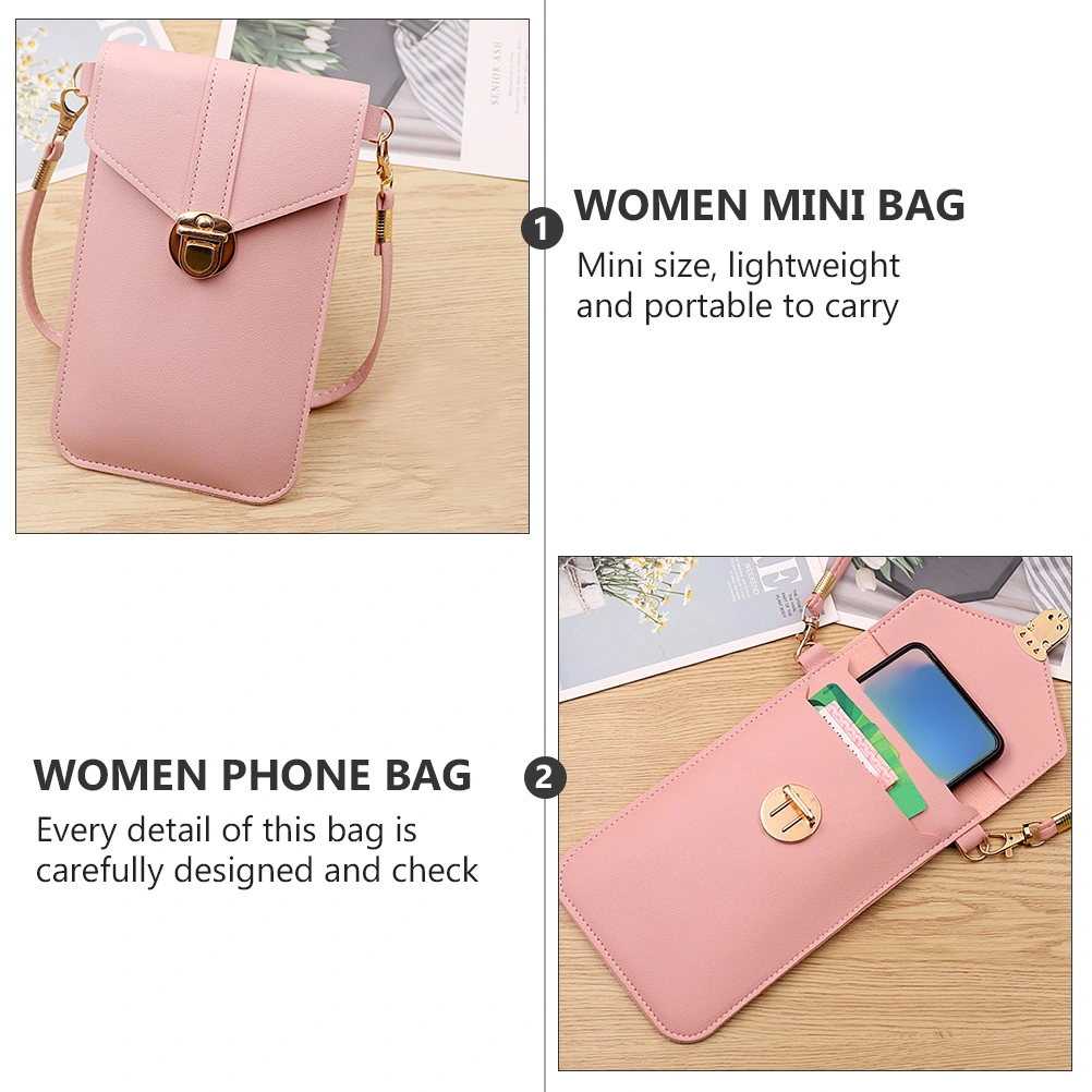 1pc Retro PU Women Purse Phone Mini Bag Cross Body Bag Shoulder Bag Gift