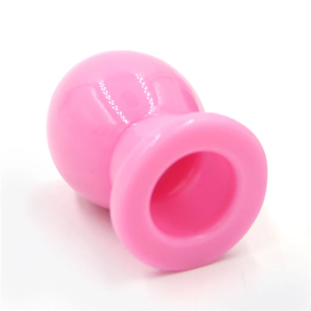 1pc Flexible Glue Hollow Vaginal Speculum Female Diffuser Unisex Vestibular Dilator for Women Men (Pink)