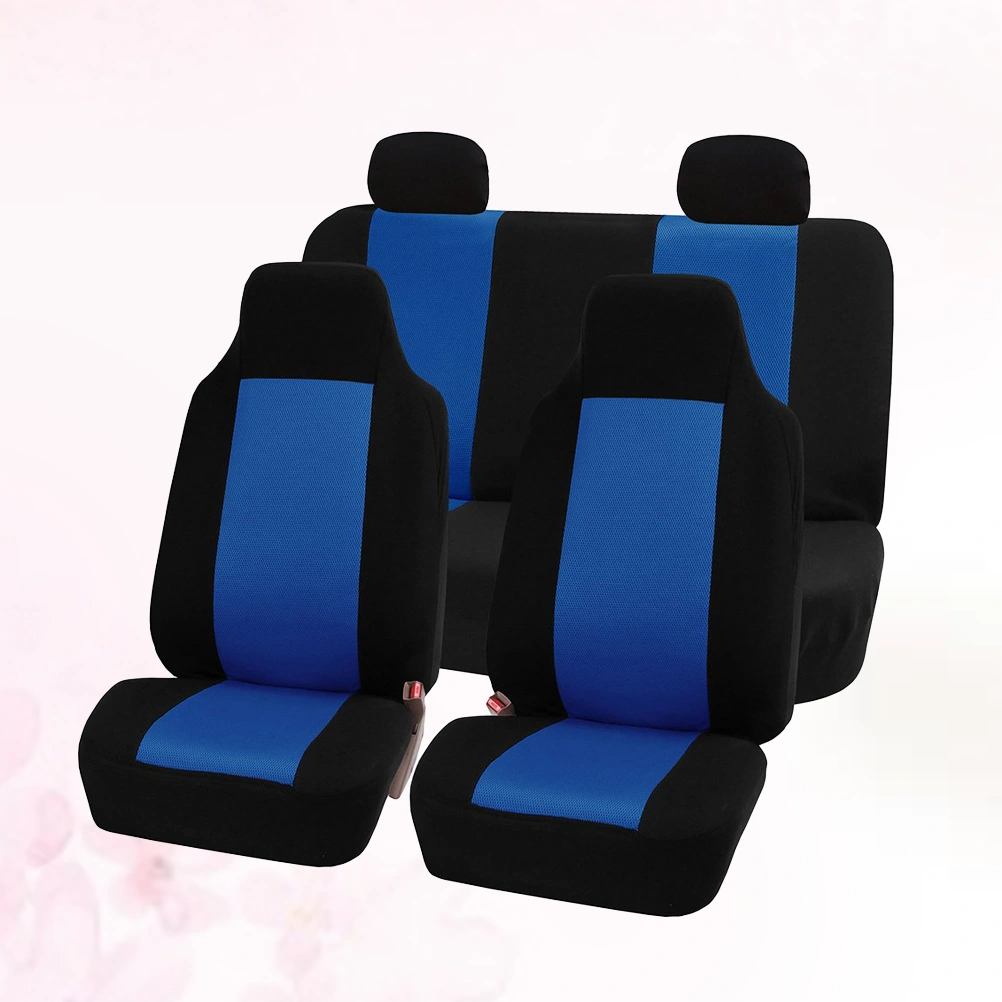 5 Seats Car Seat Cover Universal Auto Seat Cover Durable Wear Resistant Car Interior Accessory Car Seat Protector Mat (Blue)