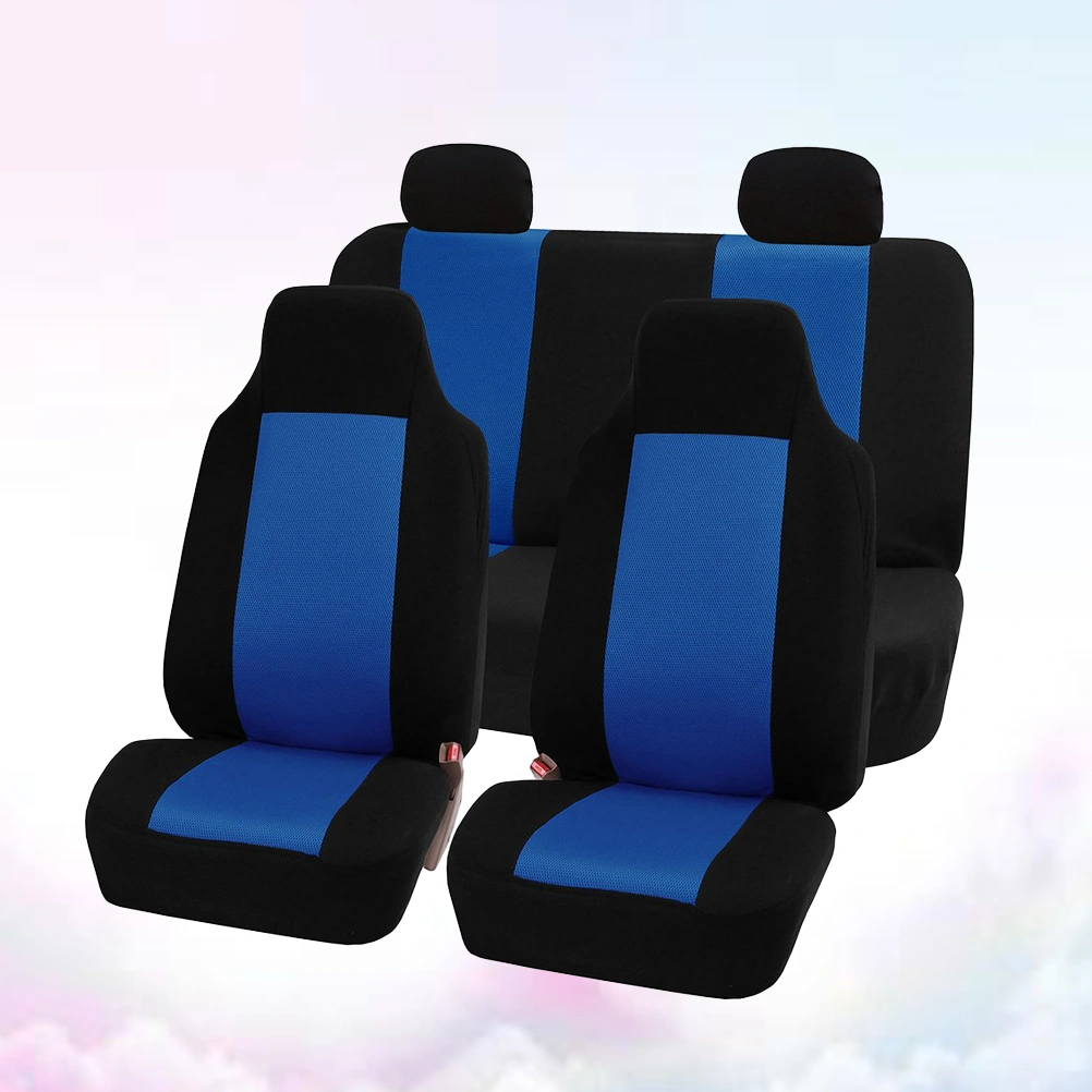 5 Seats Car Seat Cover Universal Auto Seat Cover Durable Wear Resistant Car Interior Accessory Car Seat Protector Mat (Blue)