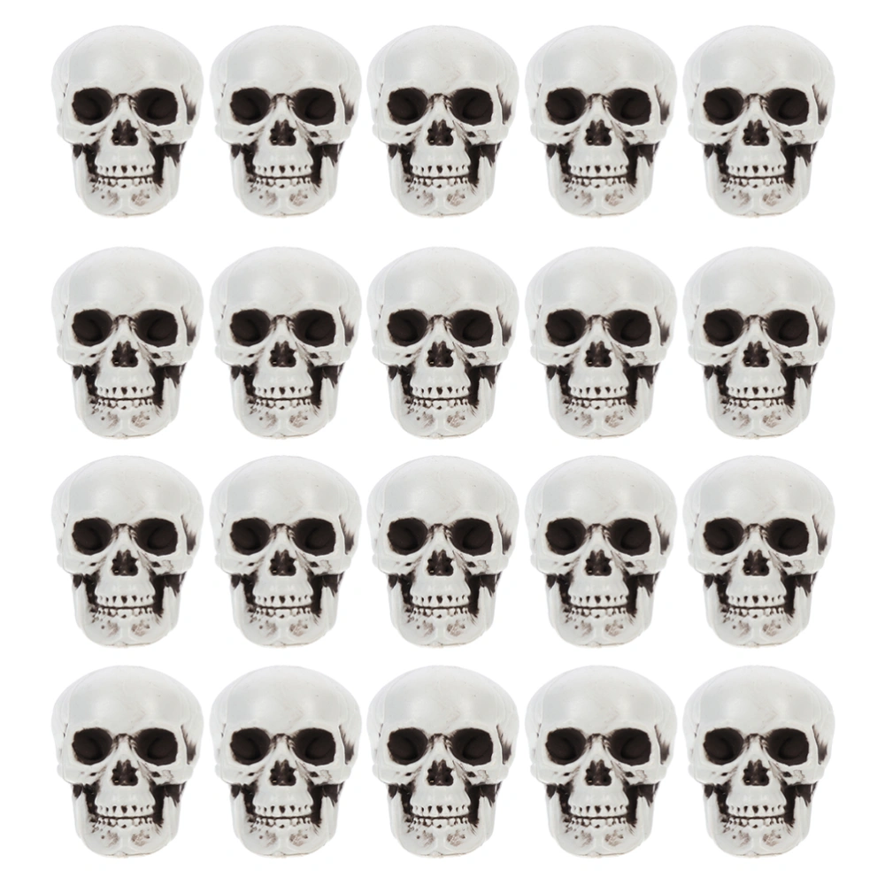 24Pcs Decorative Skull Heads Multi-function Halloween Skulls Halloween Skull Decors