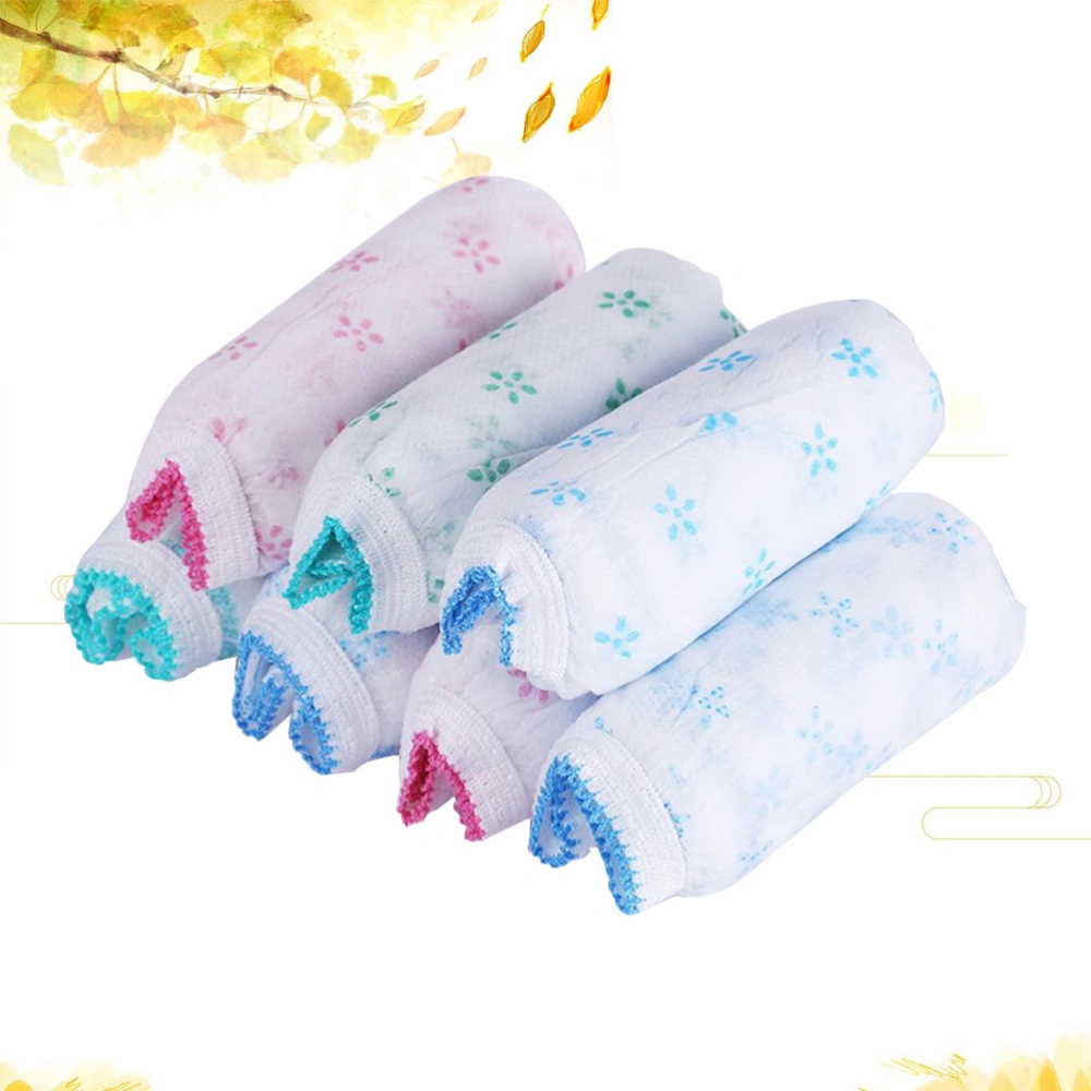 7pcs Pregnant Disposable Underwear Breathable Printing Non-woven Underwear Panties Briefs for Pregnant Women Travel Menstrual Period Daily Use Size L