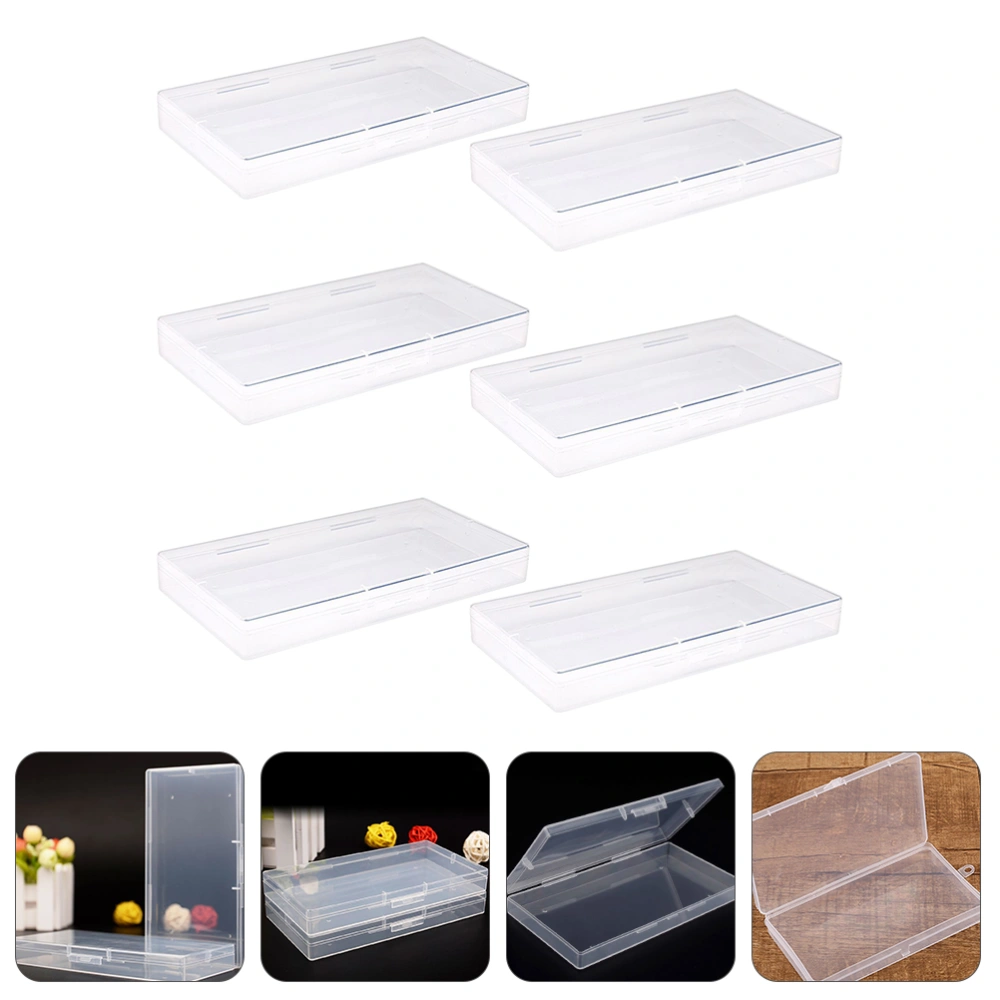 6pcs Plastic Home Desktop Storage Boxes Makeup Sundries Pictures Containers