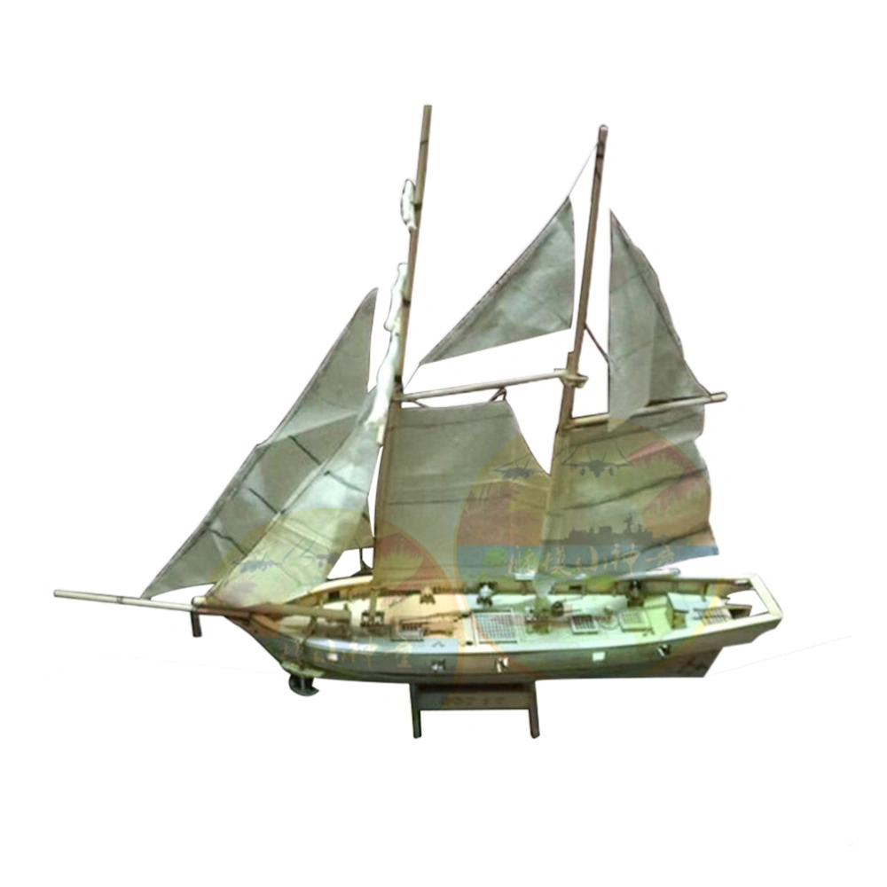 DIY Sailboat Model Self-assembling Boat Toy Wooden Boat Ornament Educational Props Handicraft Supply