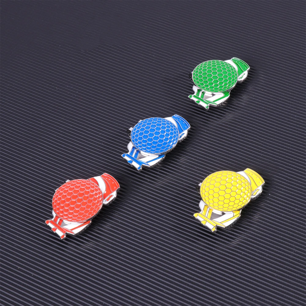 4pcs Metal Hat Clips Ball Aiming Marker Training Accessories (Yellow, Red, Green, Blue)