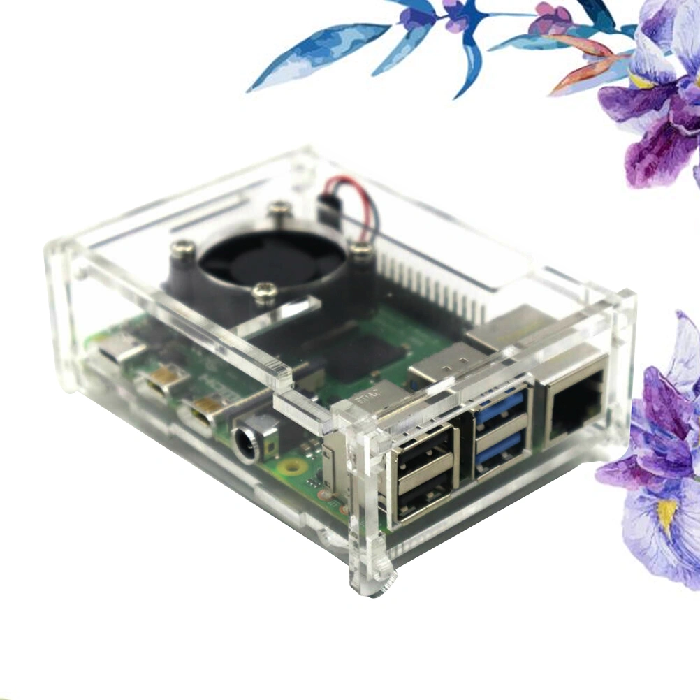 Shell Case Box Enclosure Protective Case Cover with Cooling Fan Compatible for Raspberry Pi 4B