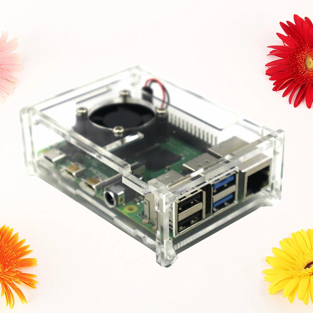 Shell Case Box Enclosure Protective Case Cover with Cooling Fan Compatible for Raspberry Pi 4B
