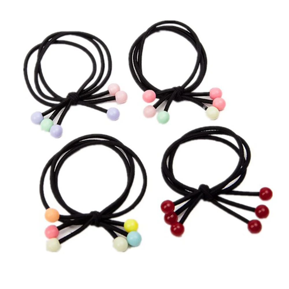 10pcs Stretch Cherry Hair Ties Elastic Hair Ring Ponytail Holders Hair Band Hair Accessories for Girl Women (Mixed Color)