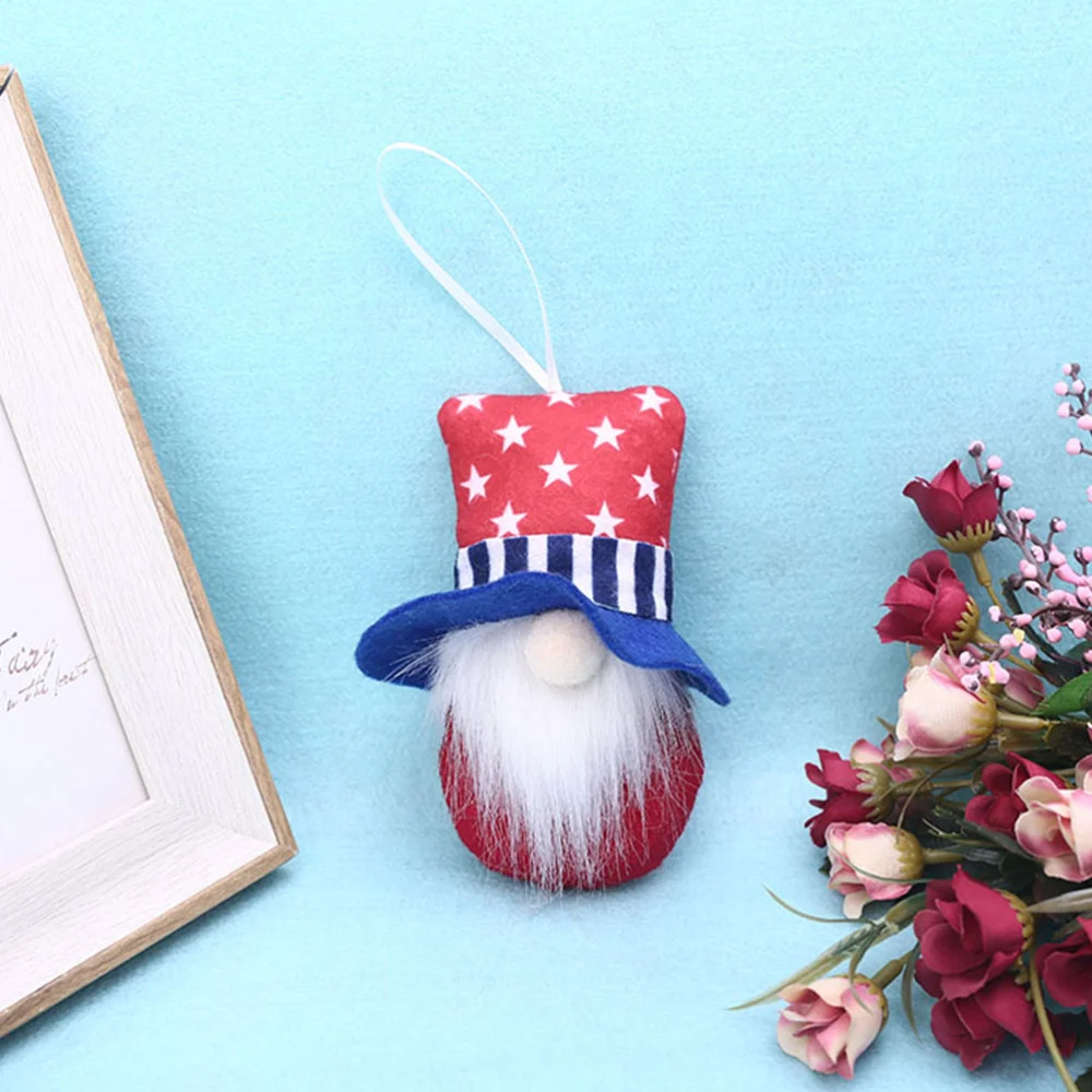 4pcs Independence Day Hanging Gnome Doll Adornment Festival Gnome Doll Ornaments