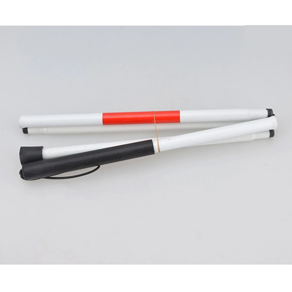 Folding Blind Cane Reflective Red Folding Walking Stick for Vision Impaired and Blind People(As Shown)