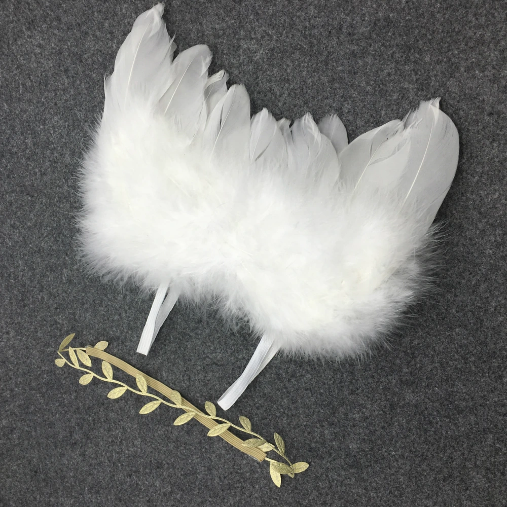 1 Set Infant Angel Wing Angel Plumage Wings Baby Photo Props Angel Wing Prop with Headband