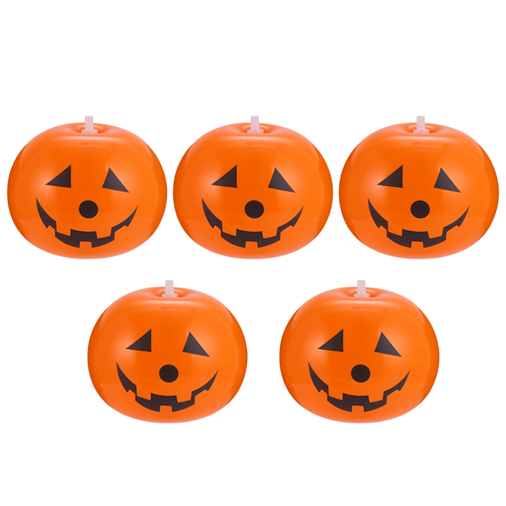 1 Set/5Pcs Halloween Party Balloons Inflatable Latex Pumpkin Pattern Balloons