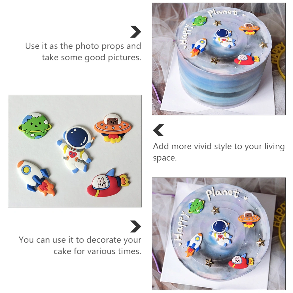 15 Pcs Creative Cake Adornment Outer Space Cake Decor Children Presents