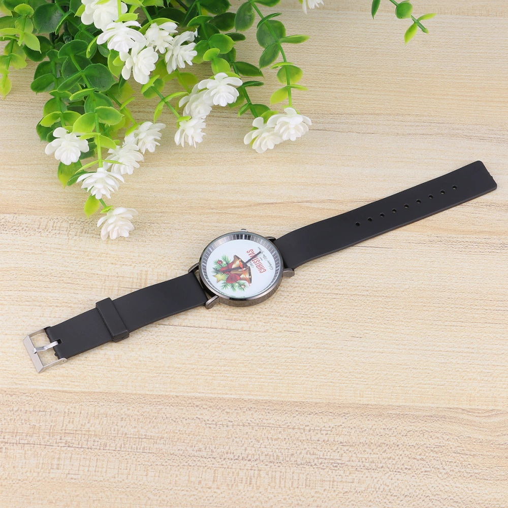 Merry Christmas Leaf and Letter Pattern Wristwatch Fashion Leisure Watch Elegant Quartz Wristwatch Students Boys Watch (Pattern 14)