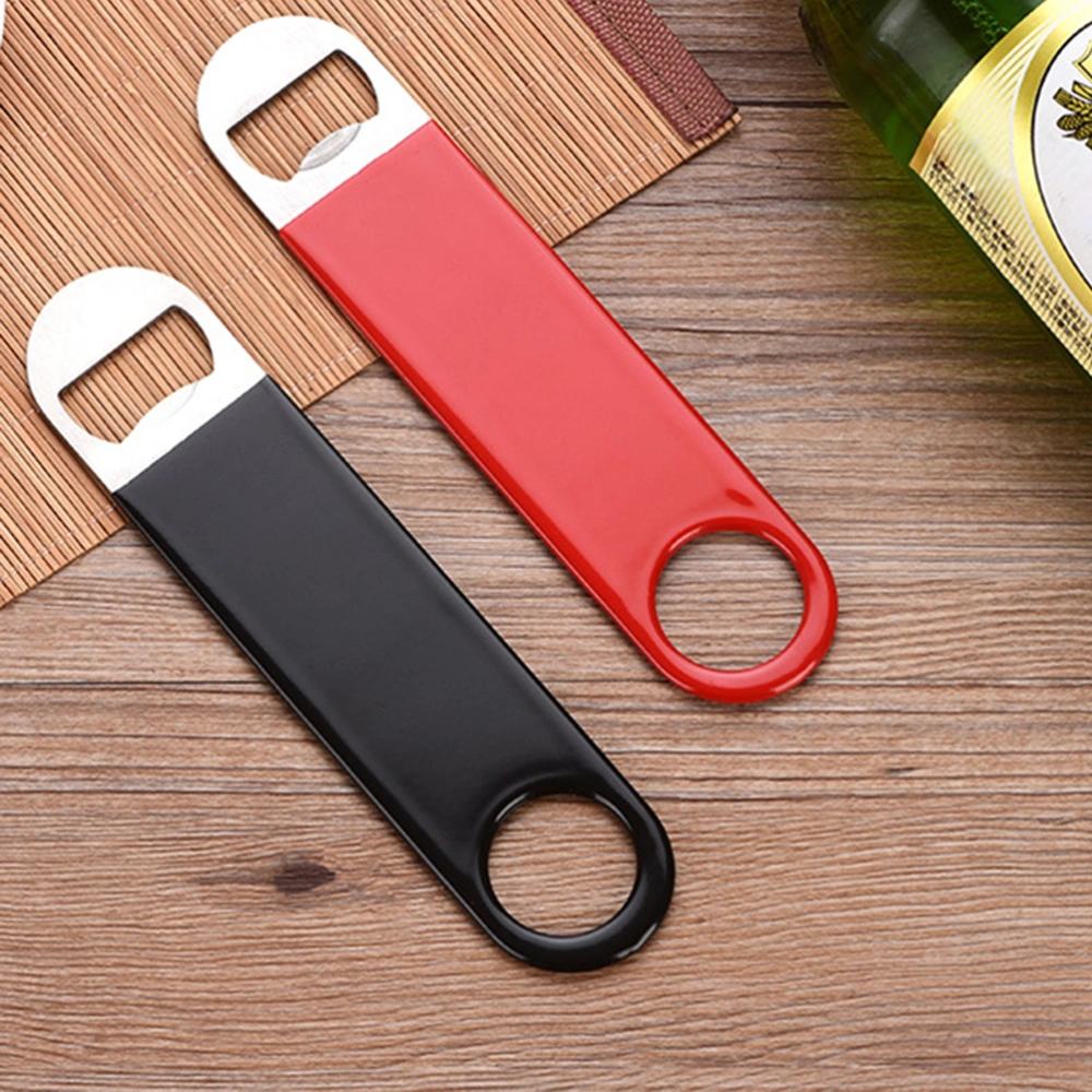 3pcs Stainless Steel Beer Bottle Opener with Non-slip PVC Coating and Hanging