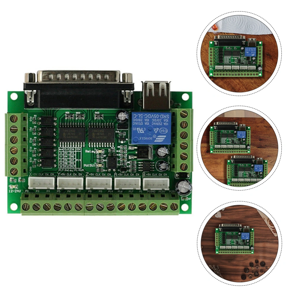 5 Axis CNC Board with optical coupler for Stepper Motor Driver (Green)