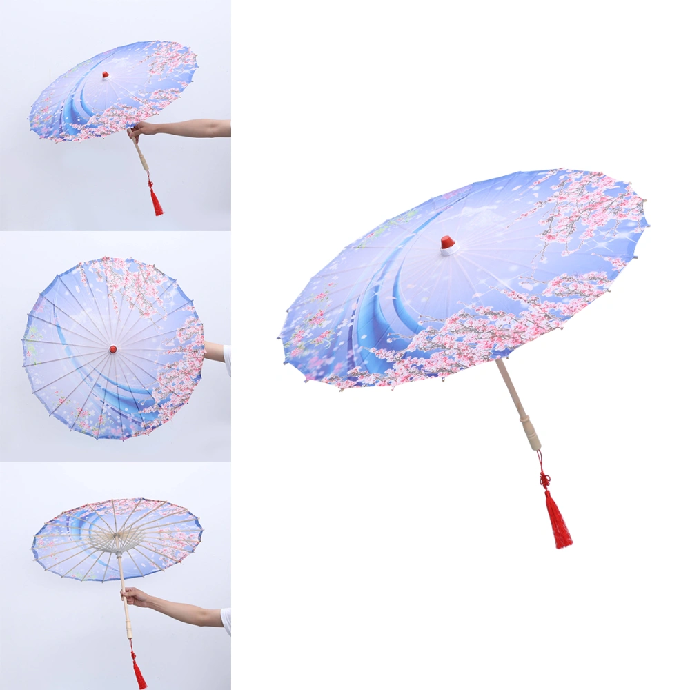 Chinese Style Oil Paper Umbrella Classical Cosplay Umbrella Non-waterproof Stage Dance Prop Craft Umbrella Photography Prop (Cloth Umbrella - Flower Dream)