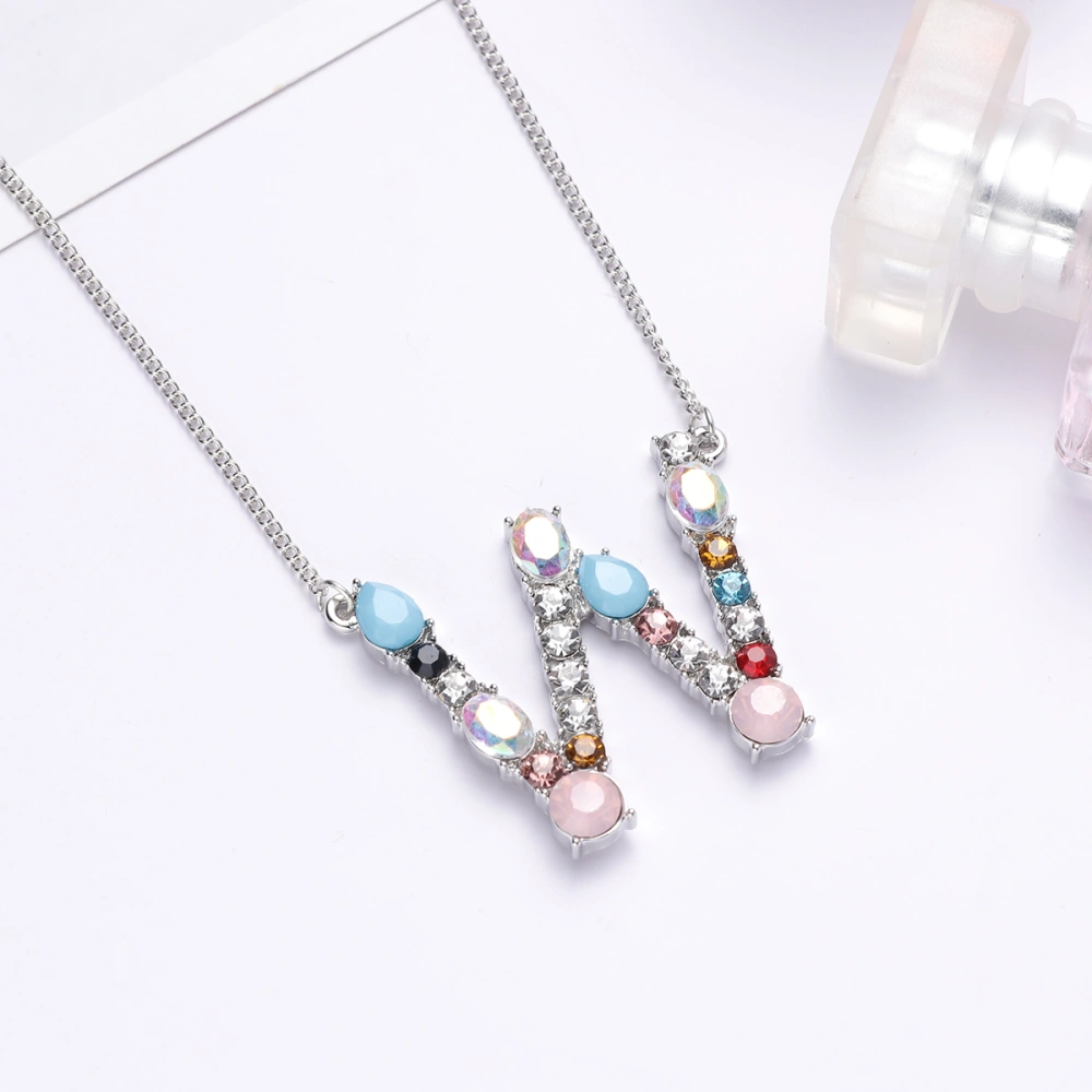 Ladies Necklace Jewelry Elagant Pendant Fashion Alloy English Lettes W for Party Decor