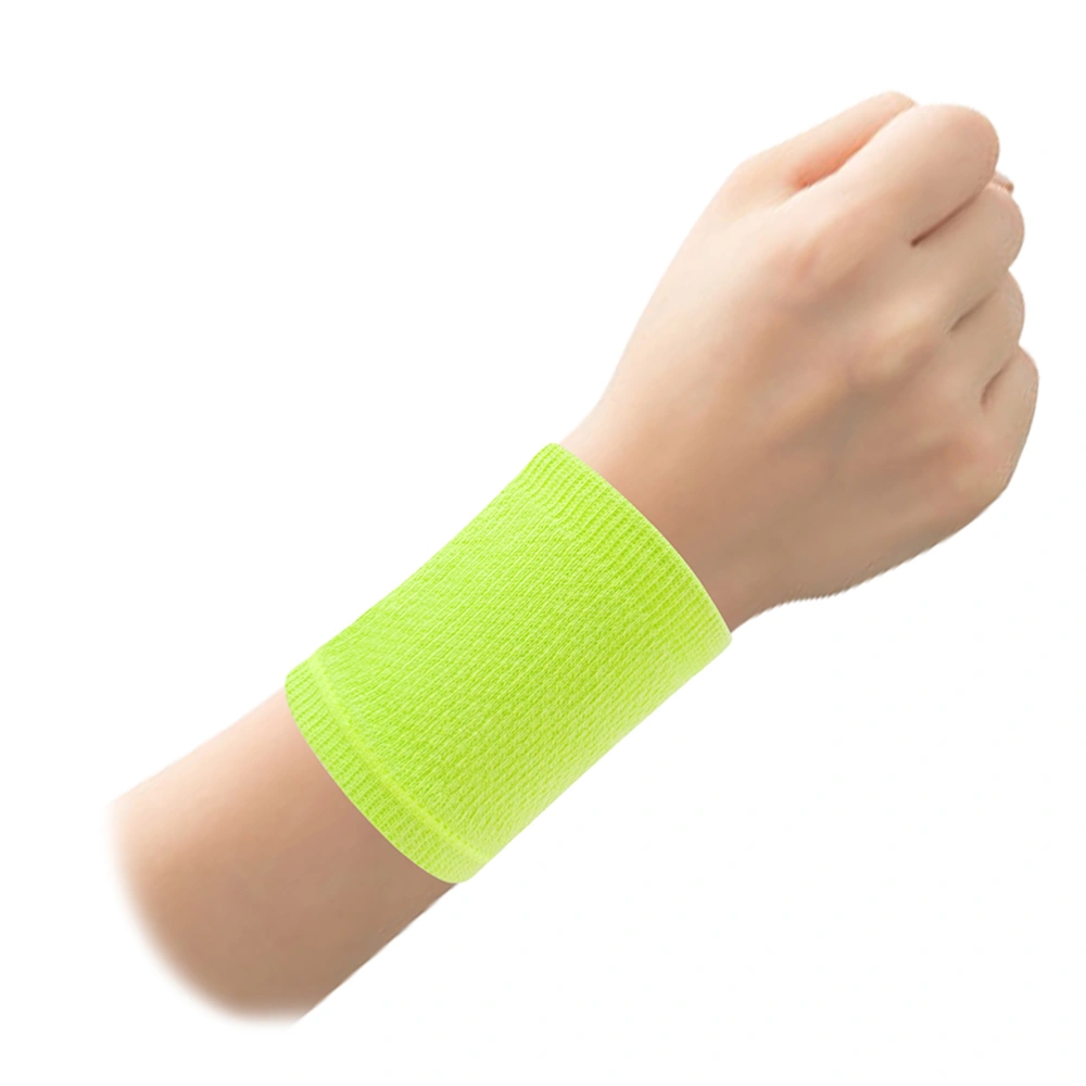 1 Pair Sports Compression Protective Wristband Exercise Wrist Brace Wrist Cuff Breathable Wrist Support (Light Green)