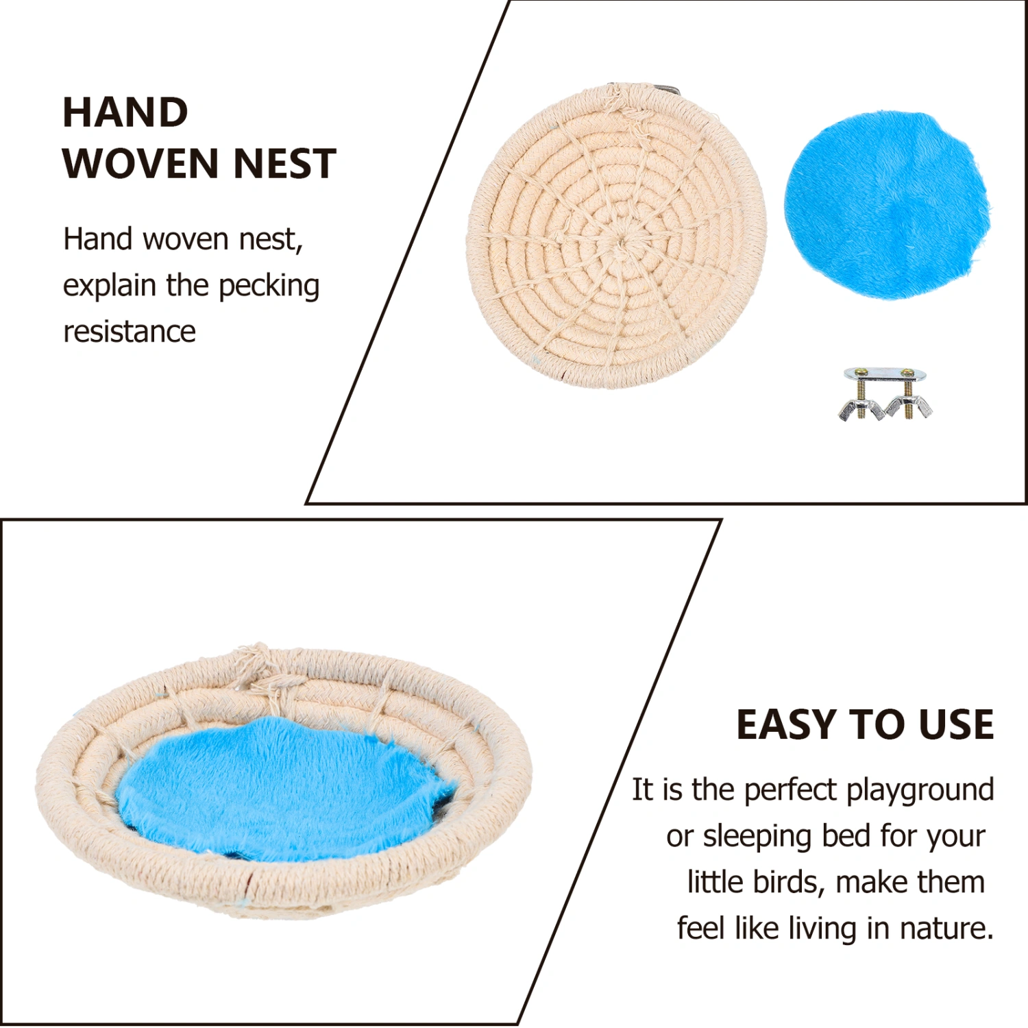 Cotton Rope Bird Nest Pet Bird Nest Parrot Breeding Nest Household Bird Sleeping Nest