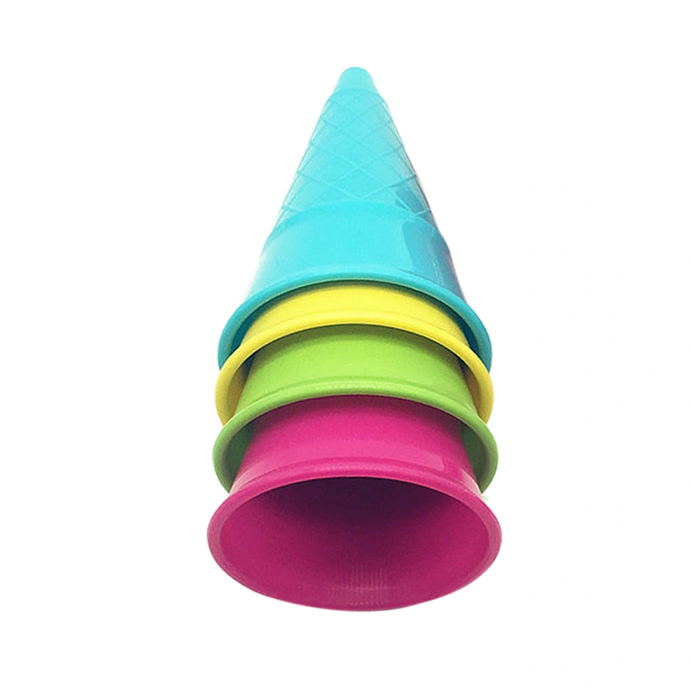 5pcs Kids Beach Toys Ice Cream Cone Scoop Sets Beach Play Toys Children Outdoor Play(Random Color)