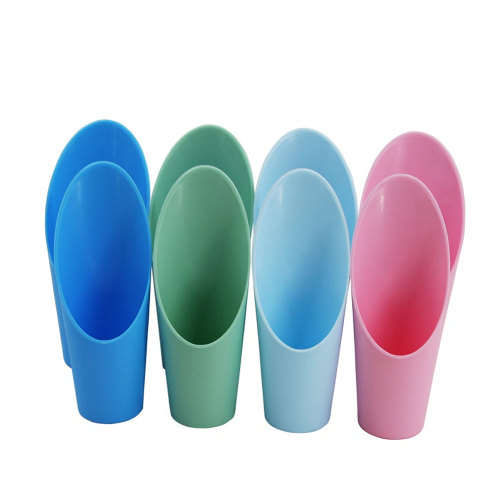 5pcs Shovel Cup Plastic Spade DIY Succulents Bonsai Flower Plant Helper Gardening Tools - Size L (Random Color)