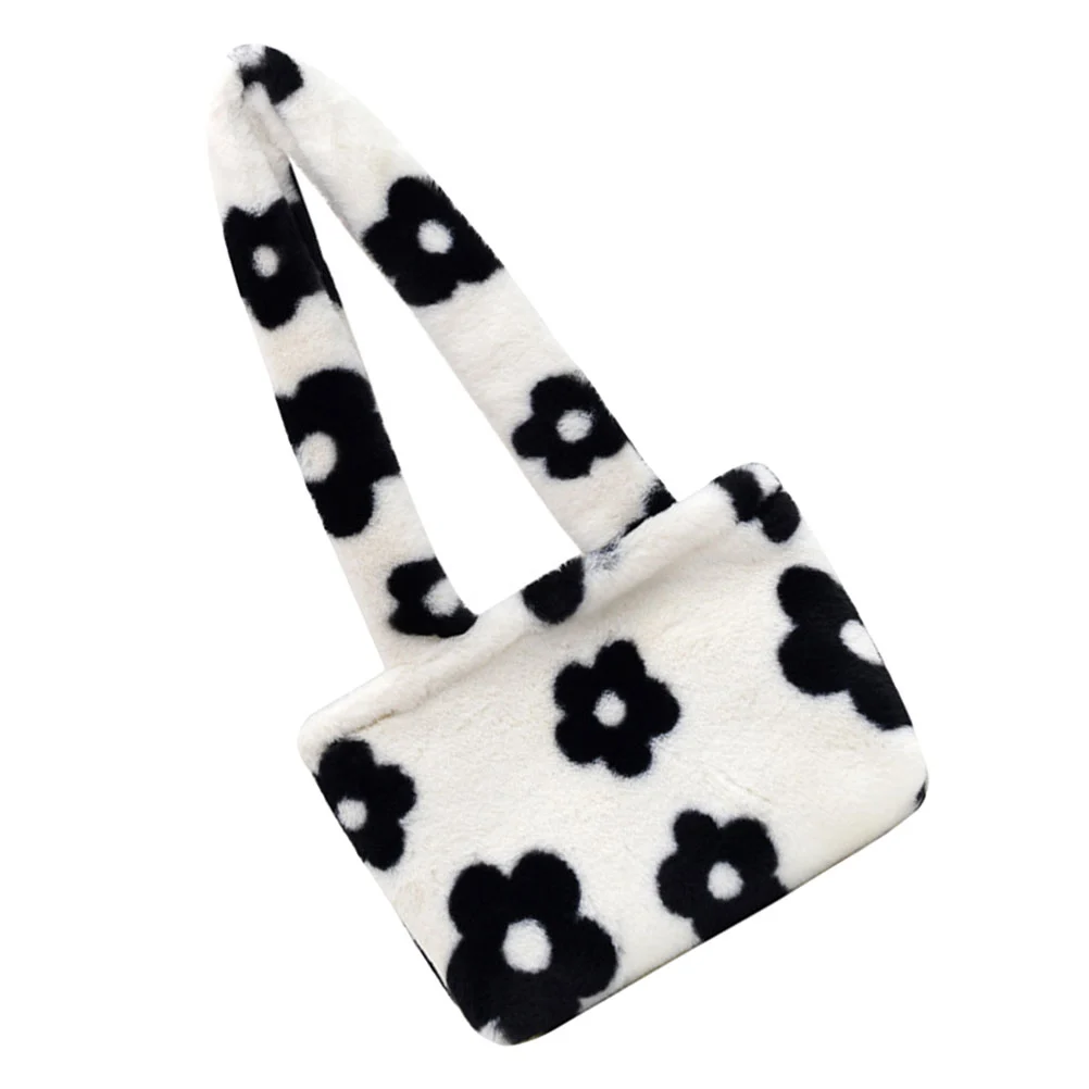 1Pc Plush Handbag Autumn and Winter Tote Bag Women Tote Bag Fashion Bag