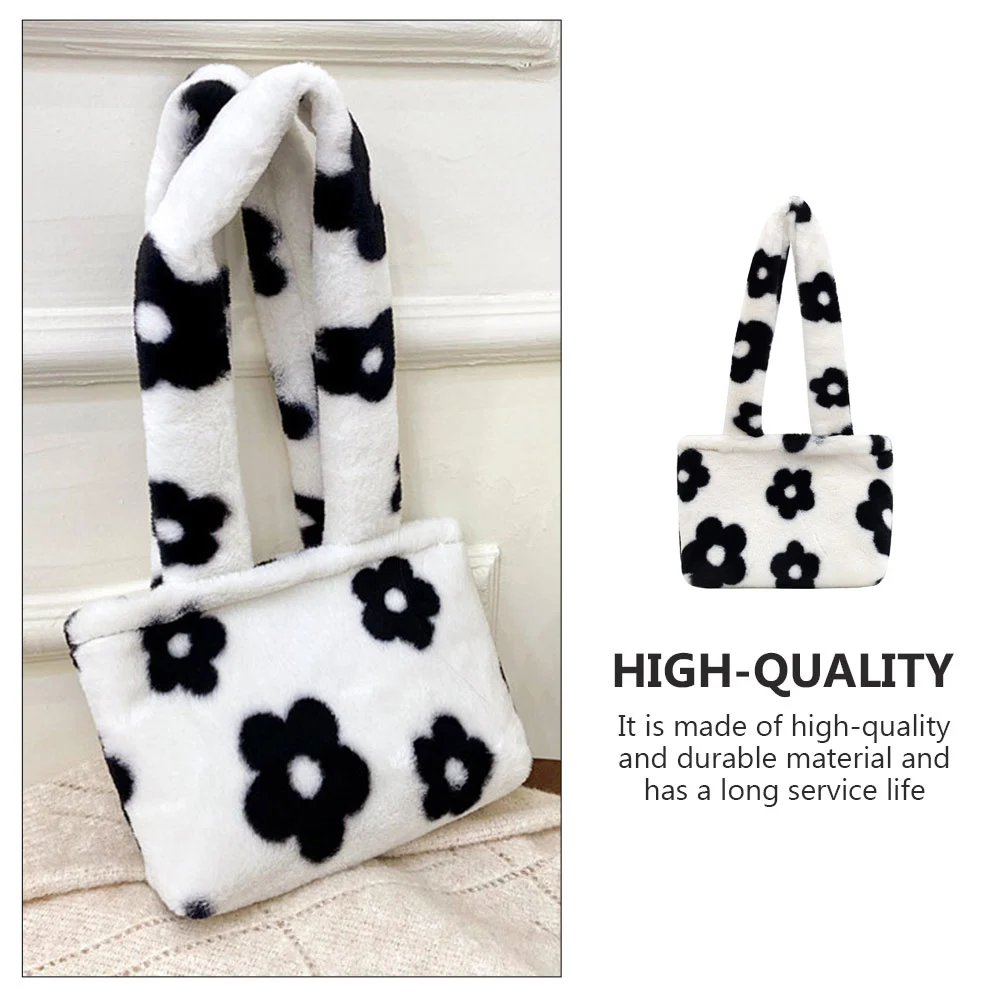 1Pc Plush Handbag Autumn and Winter Tote Bag Women Tote Bag Fashion Bag