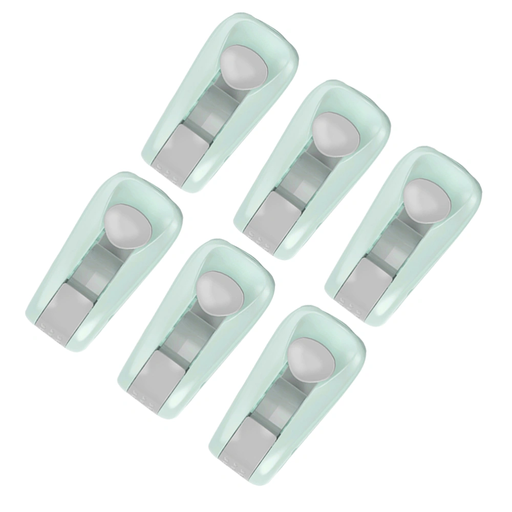 6 Pcs/1 Box Quilt Cover Fixed Clips Anti-Slip Bed Sheet Fixed Buckle Household Quilt Fixator (Light Green, Random Color Box)