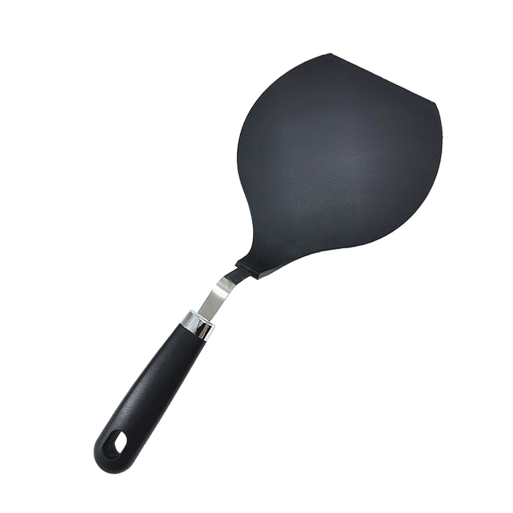 Heat Resistant Nylon Cooking Shovel Non-stick Plastic Pizza Spade Kitchen Food Turner (Black)