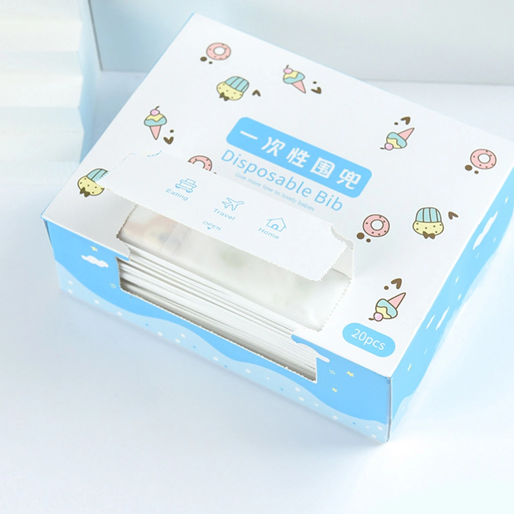 20pcs Disposable Baby Bib Kids Eating Saliva Towel Portable Feeding Lunch Bib
