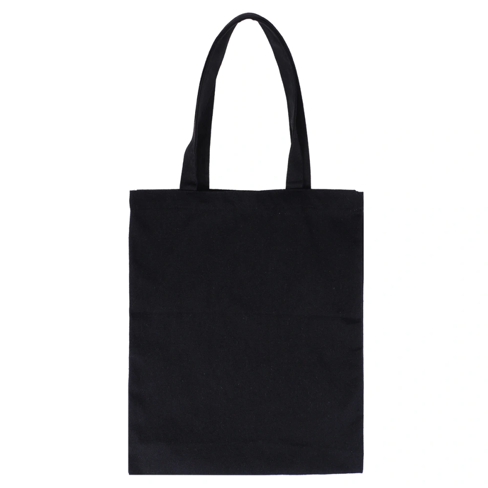 Heavy Duty Canvas Tote Bag Cotton Shopping Handbag Blank Tote Pouch for DIY Crafts Gift Bag(Black)