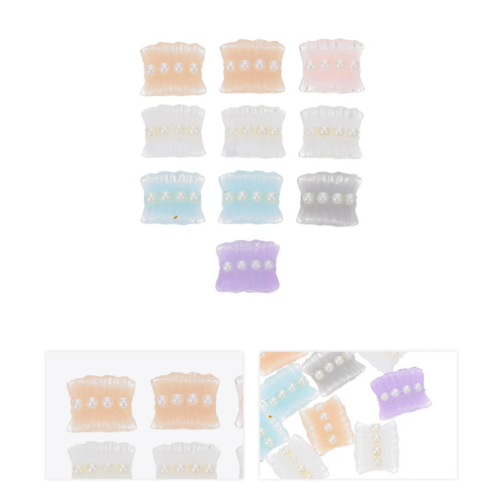 1 Set of 20pcs Manicure Patches Skirt Shape Nail Art Decors Plastic Nail Patches