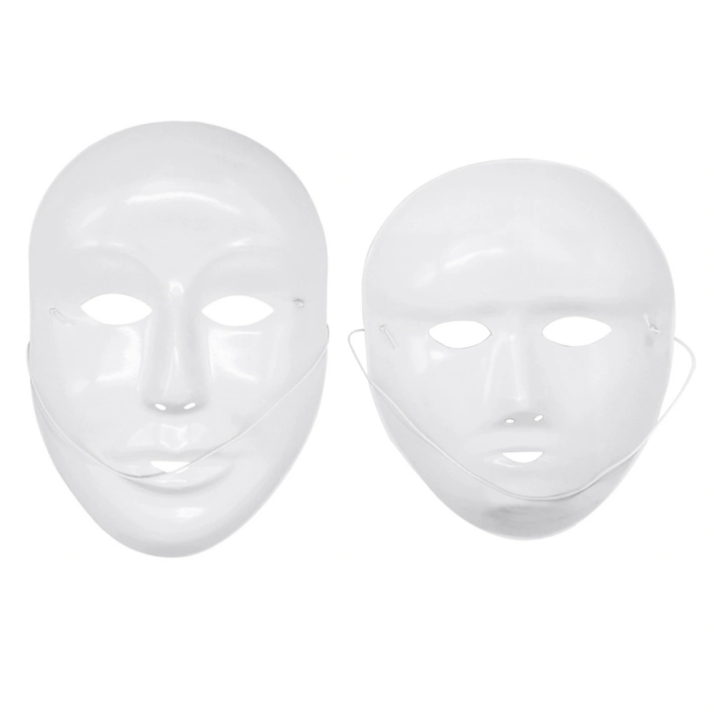 24pcs Male Female Full Face Halloween Costumes DIY Blank Painting Mask Halloween Hip-Hop Dance Ghost Cosplay Fancy Dress Masquerade Party Mask