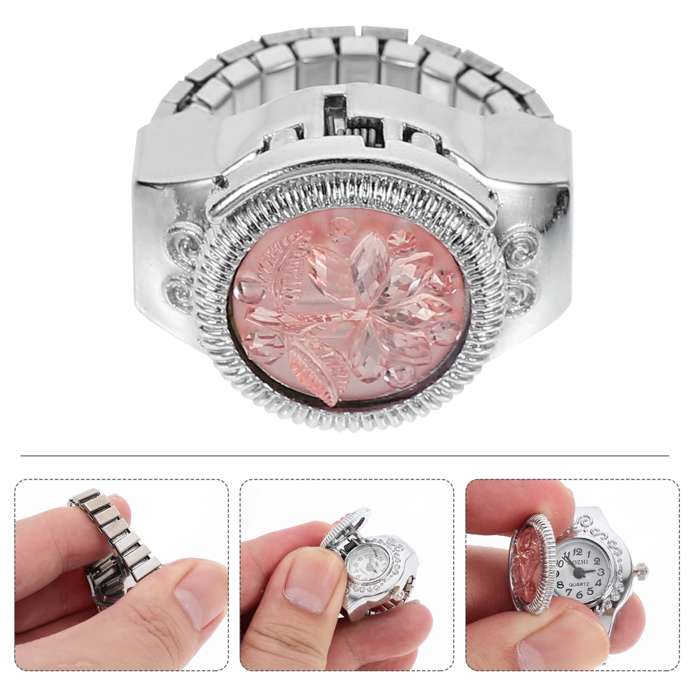 1pc Fashion Finger Ring Watches Portable Finger Watch Decorative Finger Watch