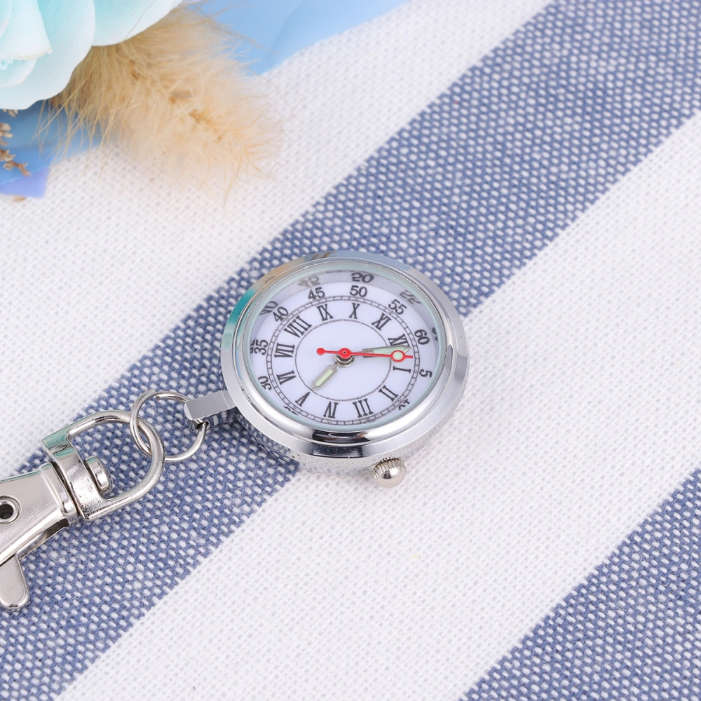 Keychain Pocket Watch Quartz Watch Large Number Couples Watch for Children Men Couples (Roman Number and Arabic Numbers）