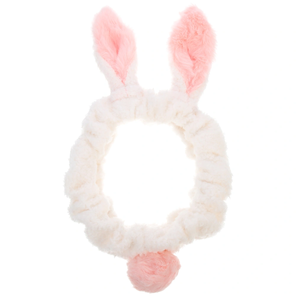 Lovely Bunny Makeup Wash Hair Band Simple Face Washing Hair Band for Female